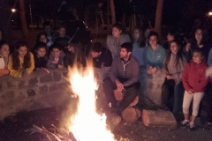 Campamento en el Parque Plaza Montero, Las Flores.