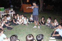 Campamento en el Parque Plaza Montero, Las Flores.